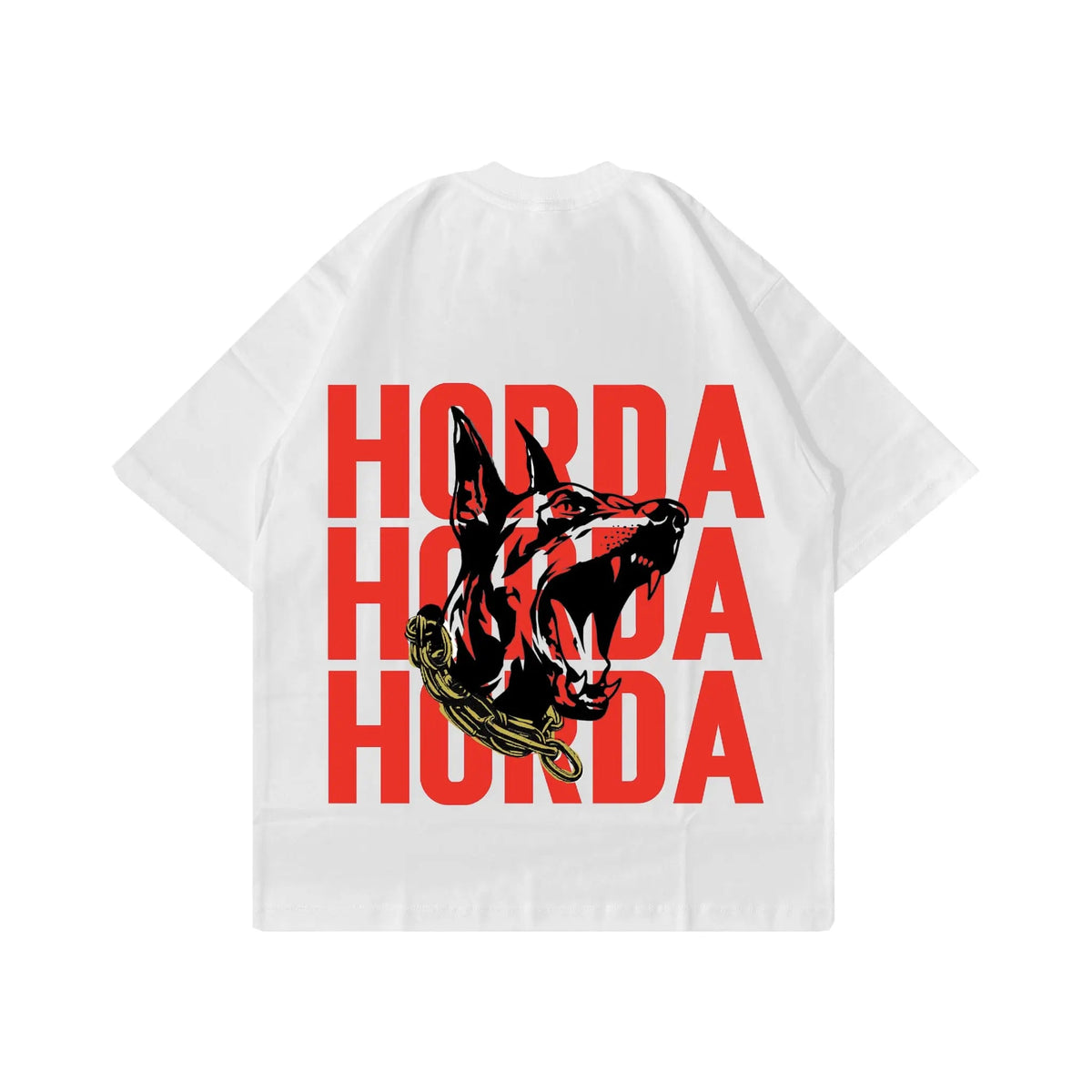 Horda X3 White Boxy Fit T-shirt 100% Cotton