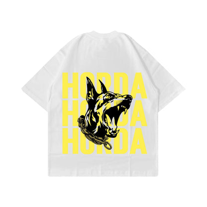 Horda X3 White Boxy Fit T-shirt 100% Cotton