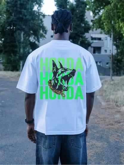 Horda X3 White Boxy Fit T-shirt 100% Cotton