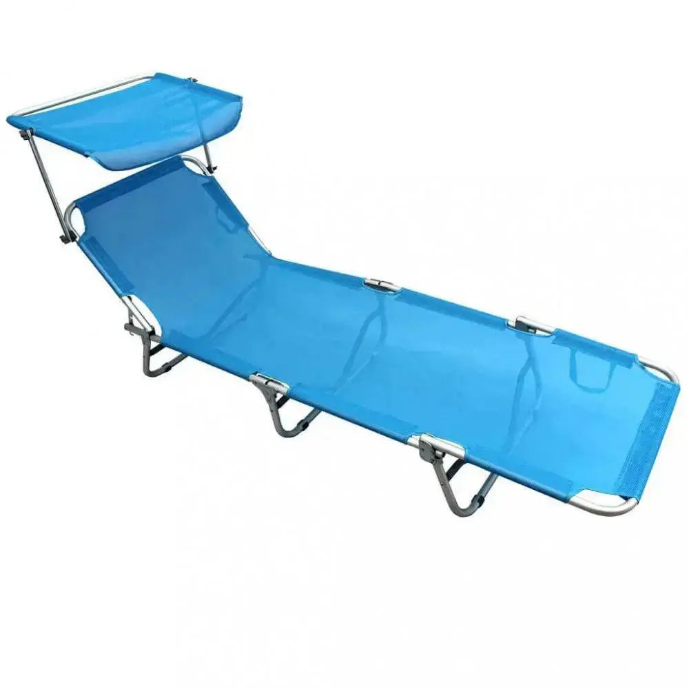Brandina Sofia Textilene con Tettuccio Azzurro - Dimensioni: cm 190 x 58 x 25 h