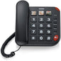 BRONDI BRAVO 15 BLACK CORDED TELEPHONE HANDSFREE BIG BUTTONS ELDERLY SOS CALL