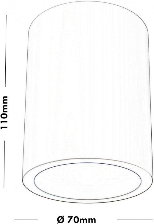 Universeller Strahler aus Gips, GU10, Wand-/Deckenleuchte, modern, für die Decke