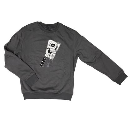 C1RCA felpa girocollo da uomo Tear Me Apart Crew MCN053 grigio