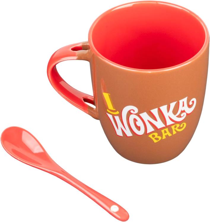 Warner Bros Tasse "Charlie und die Schokoladenfabrik" Keramik mit Löffel 380 ml