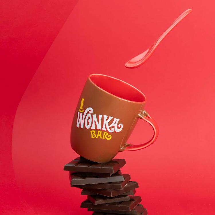 Warner Bros Tasse "Charlie und die Schokoladenfabrik" Keramik mit Löffel 380 ml
