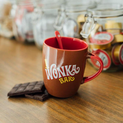 Warner Bros Tasse "Charlie und die Schokoladenfabrik" Keramik mit Löffel 380 ml