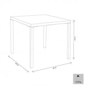 Tavolo Manchester impilabile 80 X 80 in acciaio verniciato a polvere