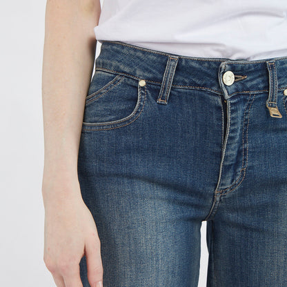 CafèNoir Pantalone Denim Culotte Greta C7JJ3150 B007 blu medio chiaro