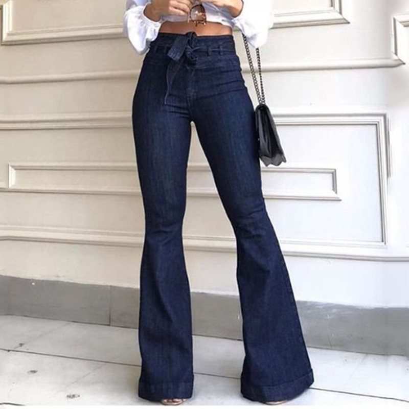 Pantaloni donna a zampa larga Jeans