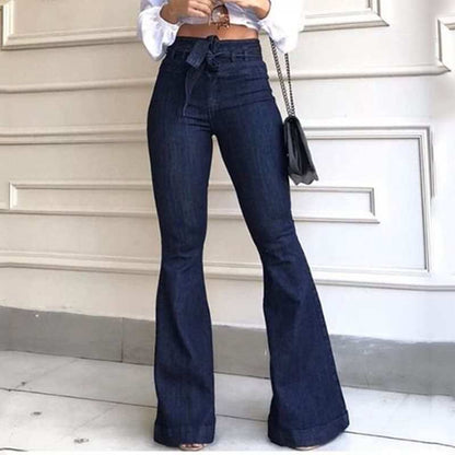 Pantaloni donna a zampa larga Jeans