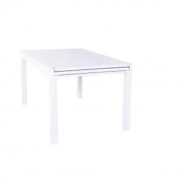 Ausziehbarer Tisch Hawaii aus weißem Aluminium - 135/270 x 90