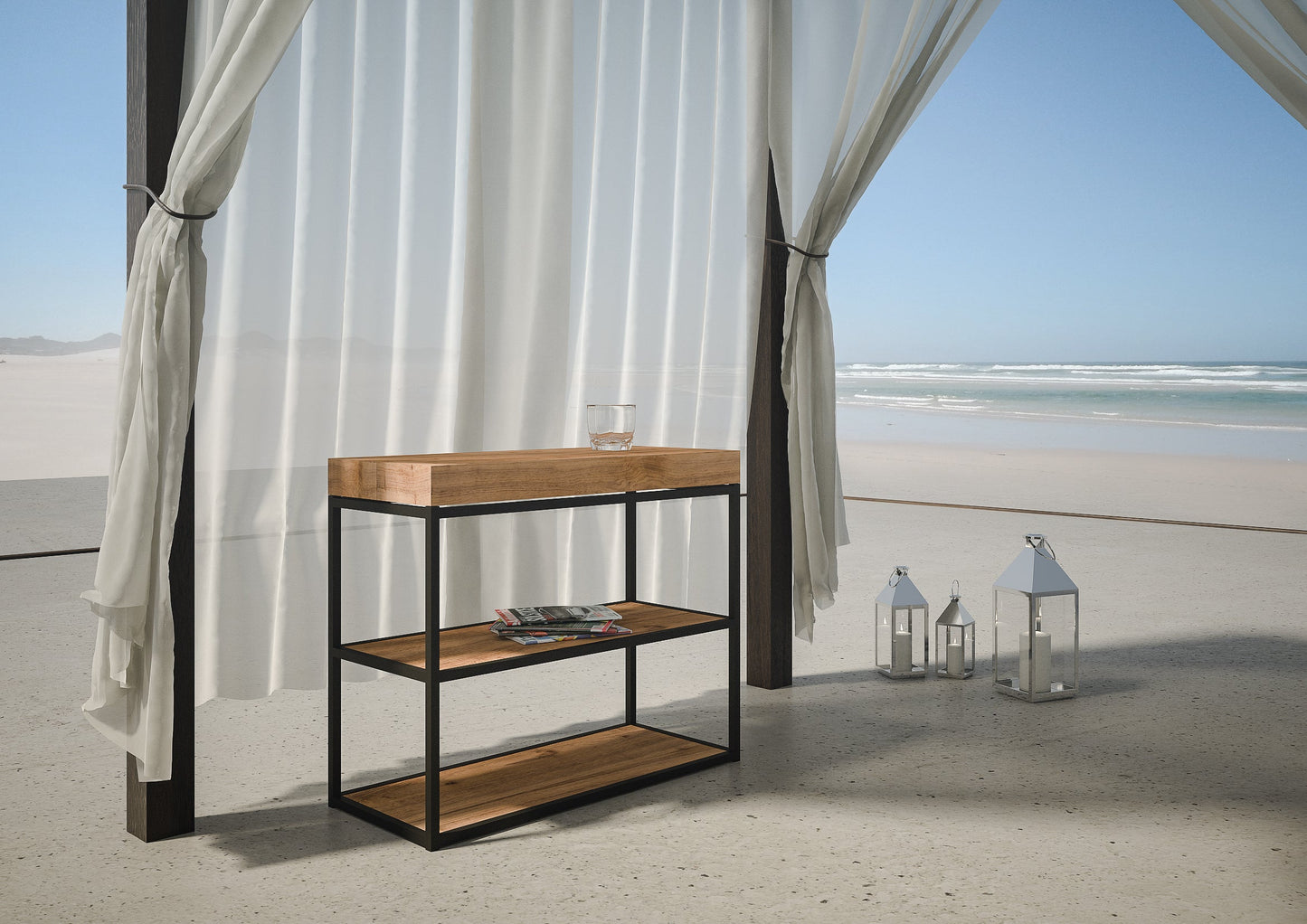 Consolle da Esterno Camelia: Eleganza Funzionale per Spazi di Ogni Tipo - 90x40x77 cm