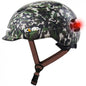 The One Unisex Helmet Bike Protection With Rear LED Light Camouflage Green