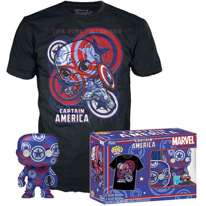 Funko Pop ! Tees Marvel Captain America 36 Art Series Special Edition T-Shirt M