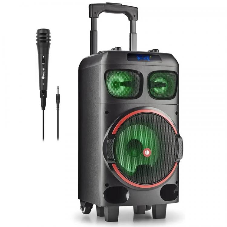 Ngs Aktiver Lautsprecher Trolley Speaker Bluetooth Mikrofon Karaoke Wild Dub Zero