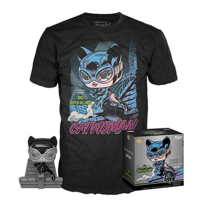 Funko Pop Tees Dc Collection Super-Villains Catwoman By Jim Lee T-Shirt Taglia M
