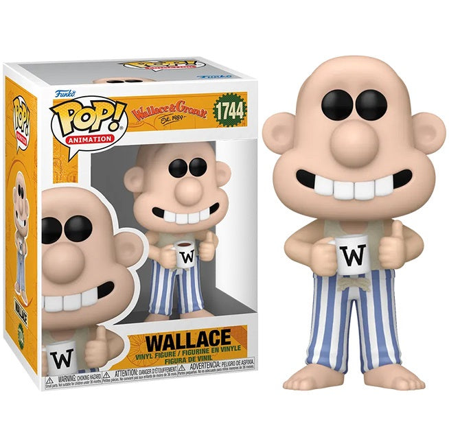 Funko Pop ! Animation - Wallace & Gromit (1744) Wallace Vinyil Figure 9Cm Statua