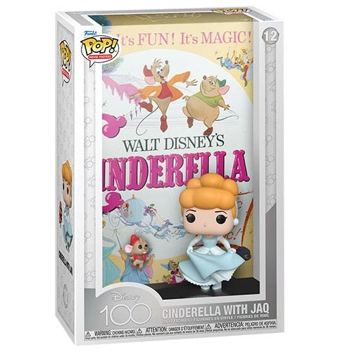 Funko Pop! Movie Posters – Disney: 100. Jubiläum (12) Cinderella mit Jaq