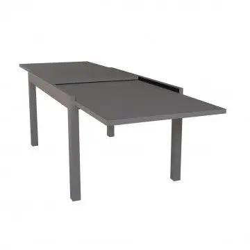 Ausziehtisch Hawaii aus taupefarbenem Aluminium - 135/270 x 90