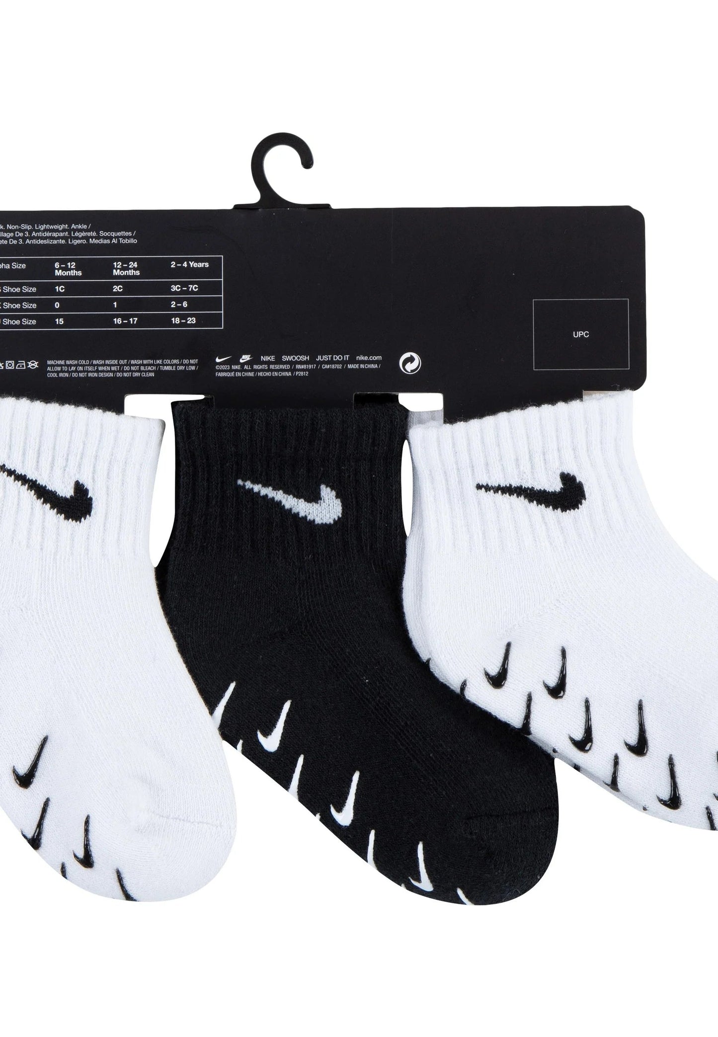 Nike calza infant antiscivolo NN1131-001 bianco nero