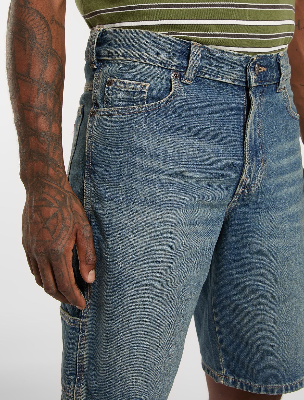 Dickies Shorts Denim Uomo Carpenter 993 11-Inch DK0A88FCL231 Blu