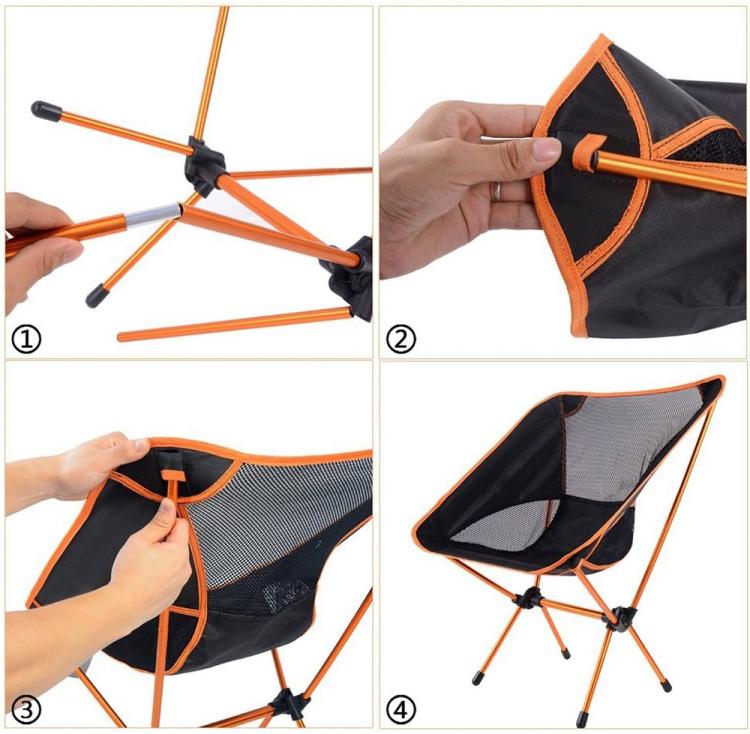 Klappstuhl Camping Tragetasche Strand Angeln Jagd Outdoor Hellblau