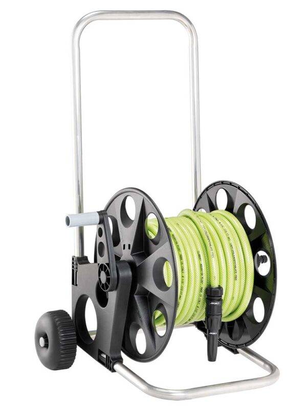 Carrello avvolgitubo Aquacarry con accessori e tubo completo