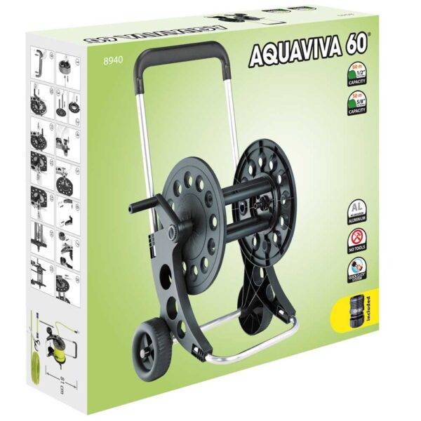 Carrello Avvolgitubo per Giardini Aquaviva 60 metri
