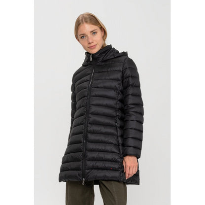Canadian Women's Long Hooded Jacket Teslin Recycled CN.G220204WRE/BLA Black