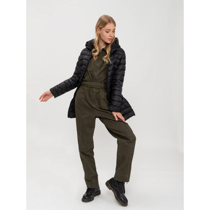 Canadian Women's Long Hooded Jacket Teslin Recycled CN.G220204WRE/BLA Black