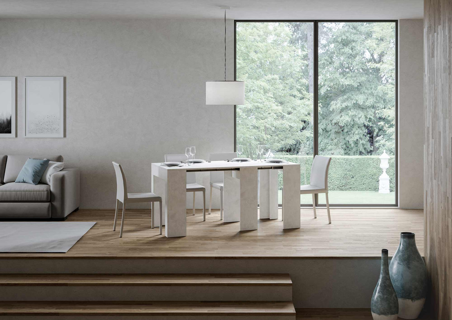 Elegante ausziehbarer Konsolentisch 78x47/290 cm in verschiedenen Farben