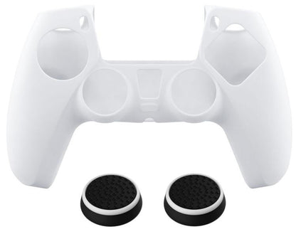 Panthek Full Kit Skin Ps5 + Grips Schwarz & Weiß Cover Controller Dualsense