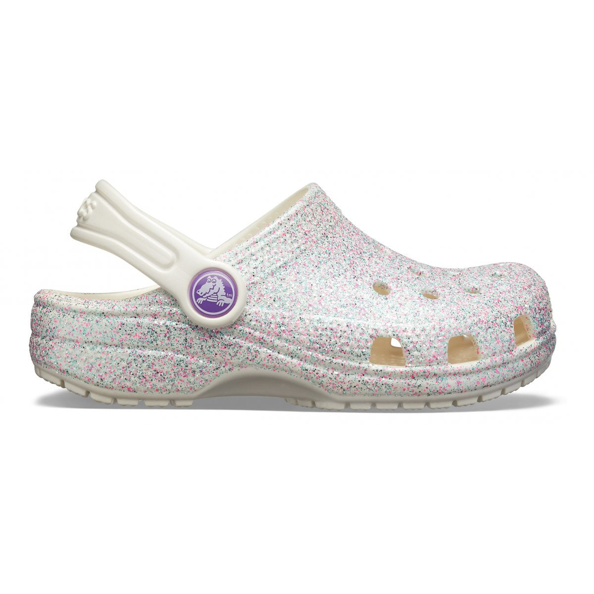 Crocs Classic Glitter Clog K 205441-159 Sabot Bambina Ostrica