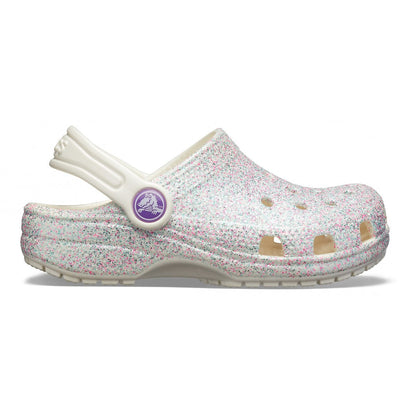 Crocs Classic Glitter Clog K 205441-159 Sabot Bambina Ostrica