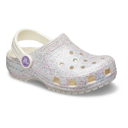 Crocs Classic Glitter Clog K 205441-159 Sabot Bambina Ostrica