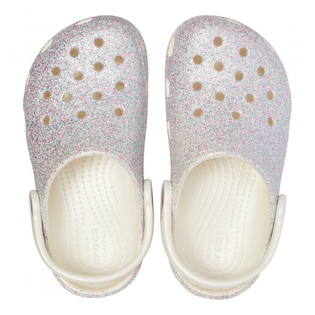 Crocs Classic Glitter Clog K 205441-159 Sabot Bambina Ostrica