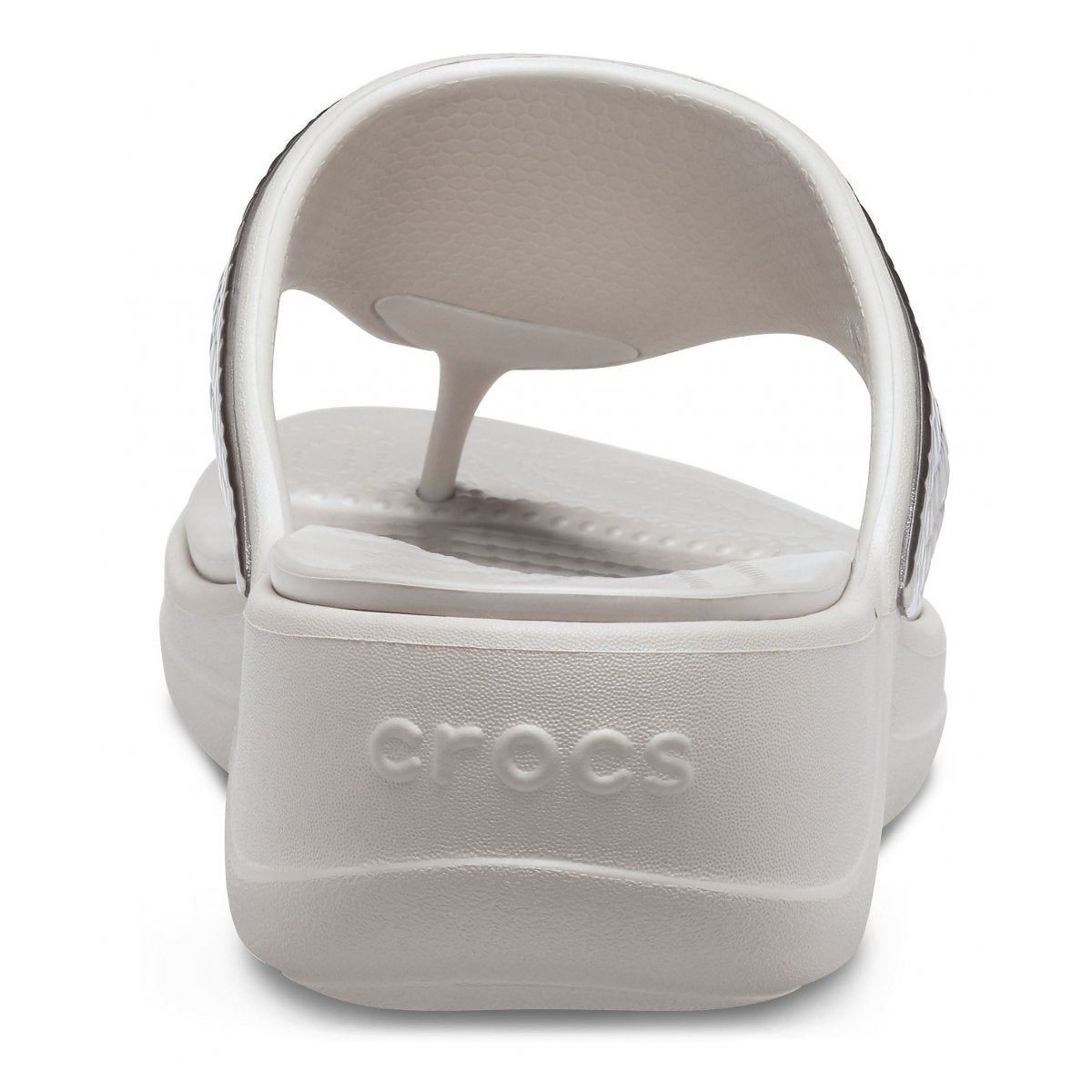 Crocs sandalo infradito da donna  Monterey Wedge Flip W 206303-0GO argento platino