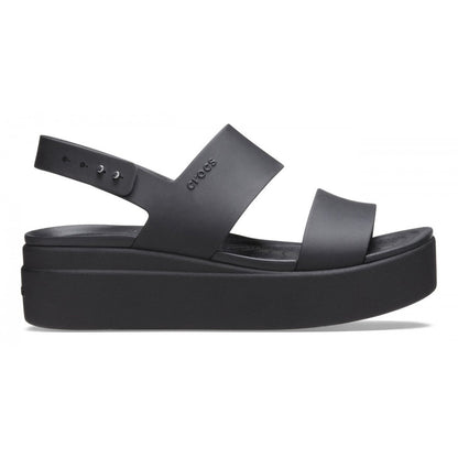 Crocs Sandalo da donna con zeppa Brooklyn Low Wedge 206453 060 nero