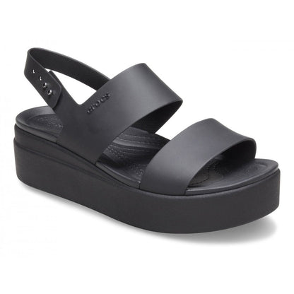 Crocs Sandalo da donna con zeppa Brooklyn Low Wedge 206453 060 nero