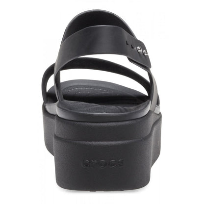 Crocs Sandalo da donna con zeppa Brooklyn Low Wedge 206453 060 nero