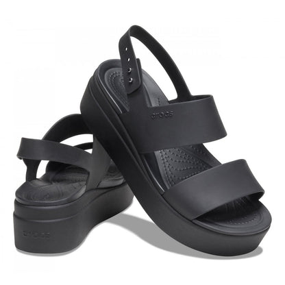 Crocs Sandalo da donna con zeppa Brooklyn Low Wedge 206453 060 nero