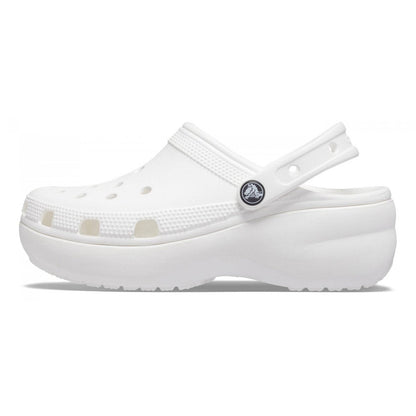 Crocs sandalo sabot Classic con zeppa Clog 206750 100 bianco
