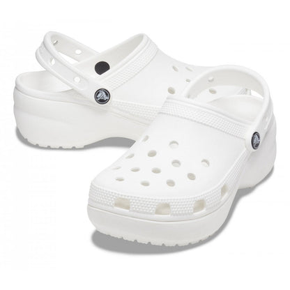 Crocs sandalo sabot Classic con zeppa Clog 206750 100 bianco