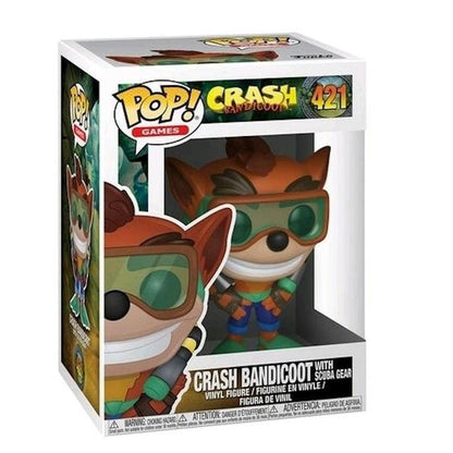Funko Pop Games Crash Bandicoot 421 Crash Bandicoot mit Tauchausrüstung Vinylfigur