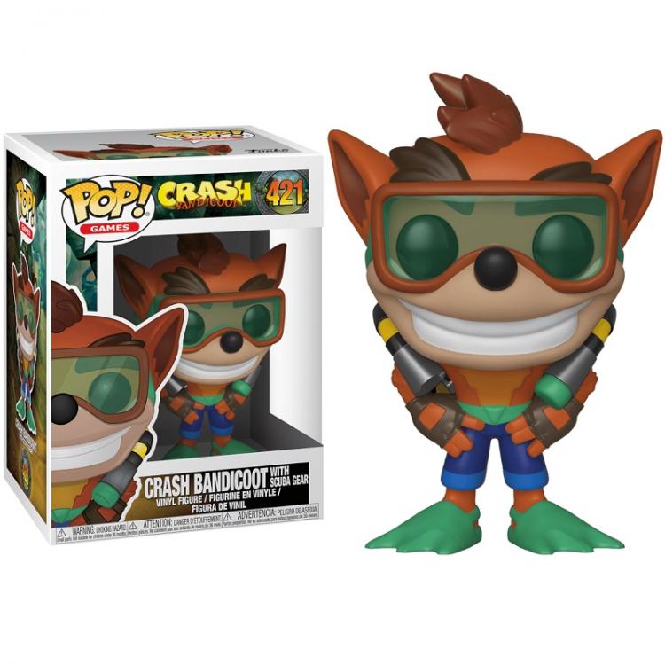Funko Pop Games Crash Bandicoot 421 Crash Bandicoot mit Tauchausrüstung Vinylfigur