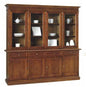 4-Door Display Cabinet Polished Walnut 205x42x205h"