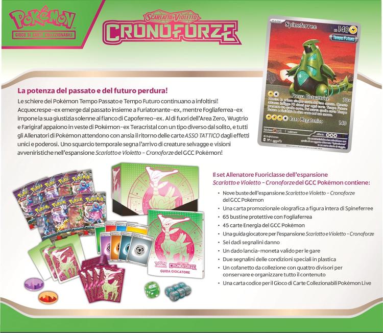 Pokemon Set Allenatore Fuoriclasse Scarlatto & Violetto Cronoforze Fogliaferrea