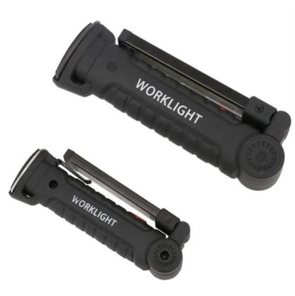 LED-Arbeitsleuchte Taschenlampe Haken Magnet Tragbar Wiederaufladbar Werkstatt Angeln
