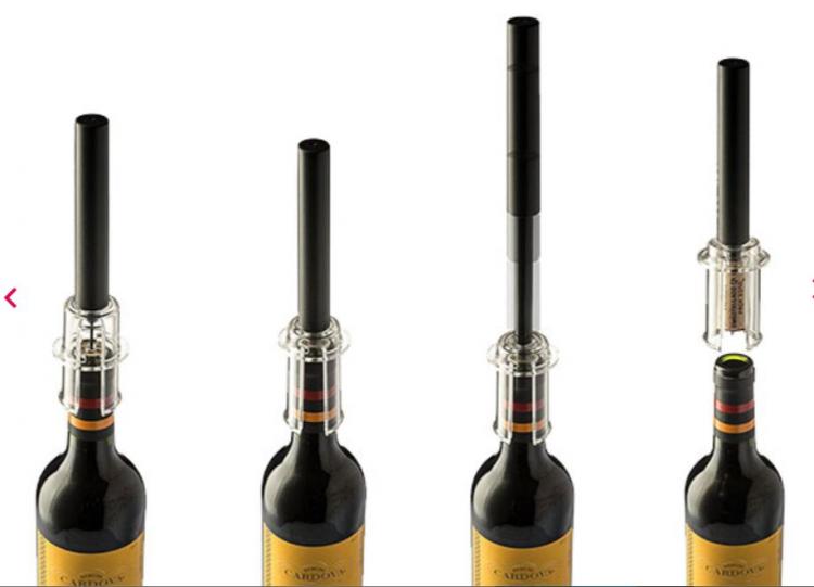Apribottiglie di Vino ad Aria Automatico Cavatappi Sughero Stappa Apri Bottiglia