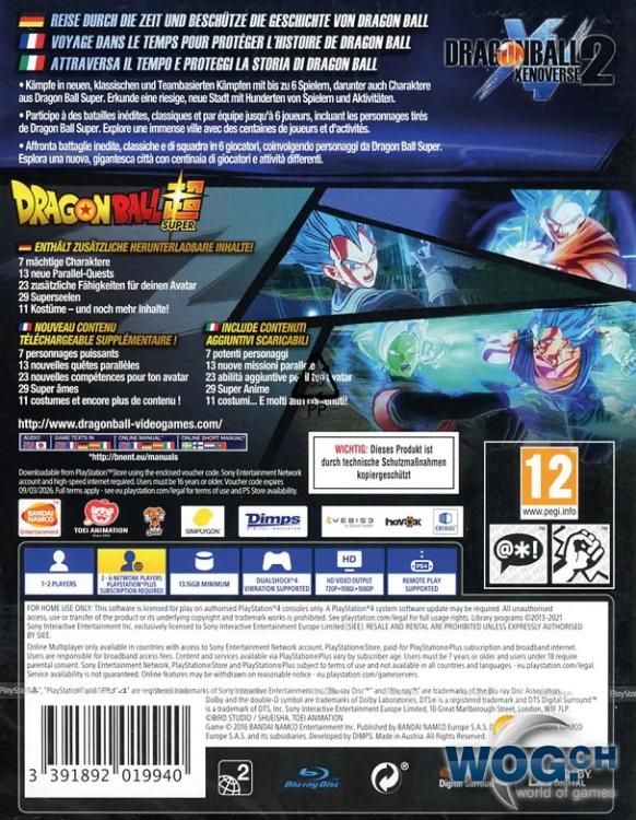 Dragonball Xenoverse 2 - Super Edition PS4 Spiel EU PlayStation 4 Italienisch + DLC